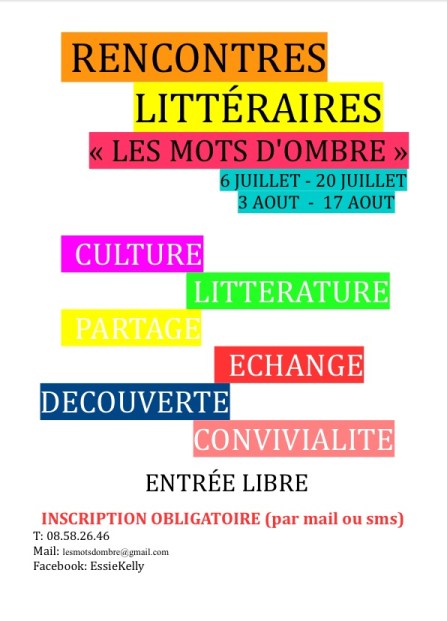 Affiche de la première édition des rencontres littéraires "les Mots d'Ombre" à Abidjan en 2013